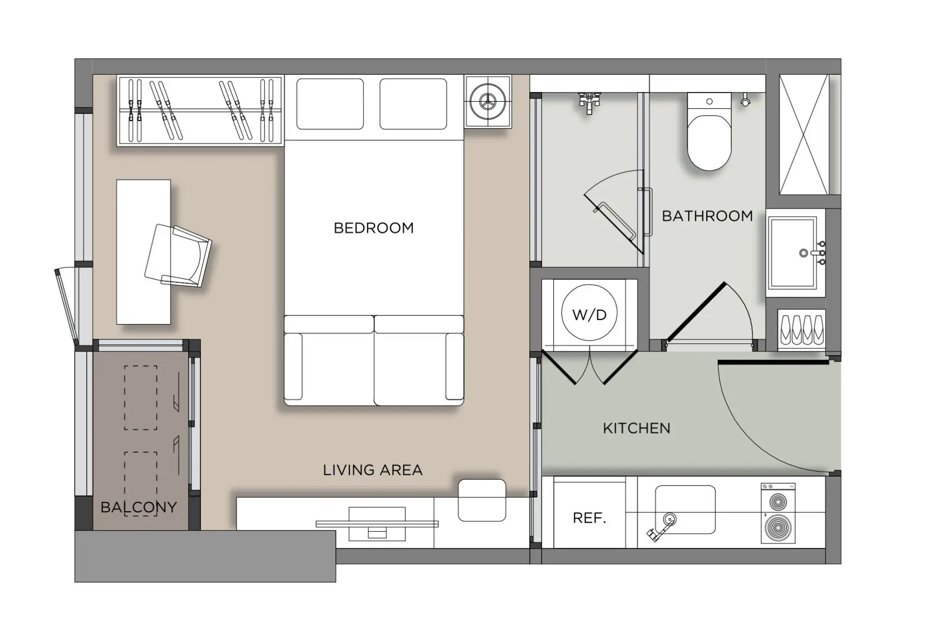 1 Bed Condo for Rent in Huai Khwang - Image 16