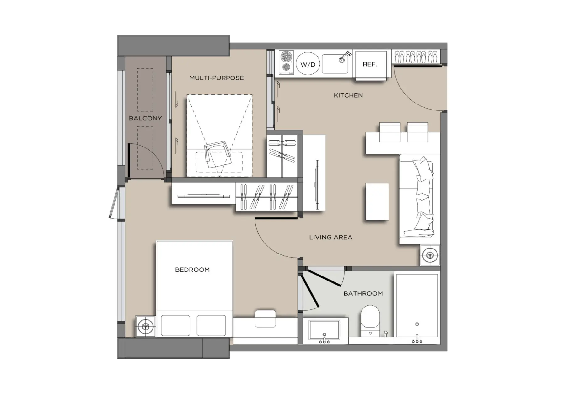 1 Bed Condo for Rent in Huai Khwang - Image 18