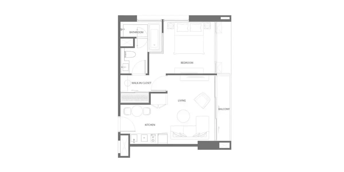 1 卧室 公寓 用于 出售 在 Watthana - Image 9