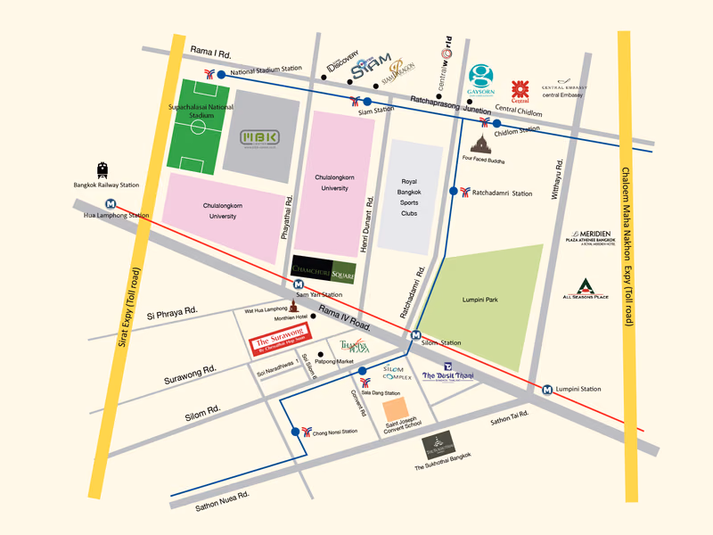 The Surawong Condominium in Si Phraya, Bang Rak, Bangkok by