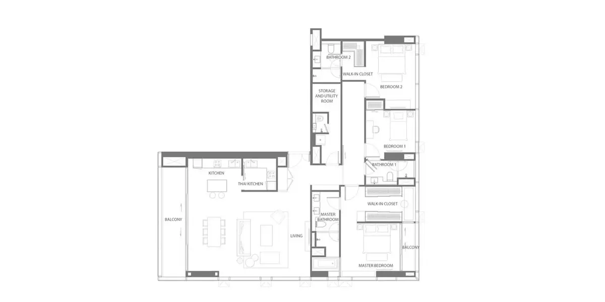 1 卧室 公寓 用于 出售 在 Watthana - Image 61
